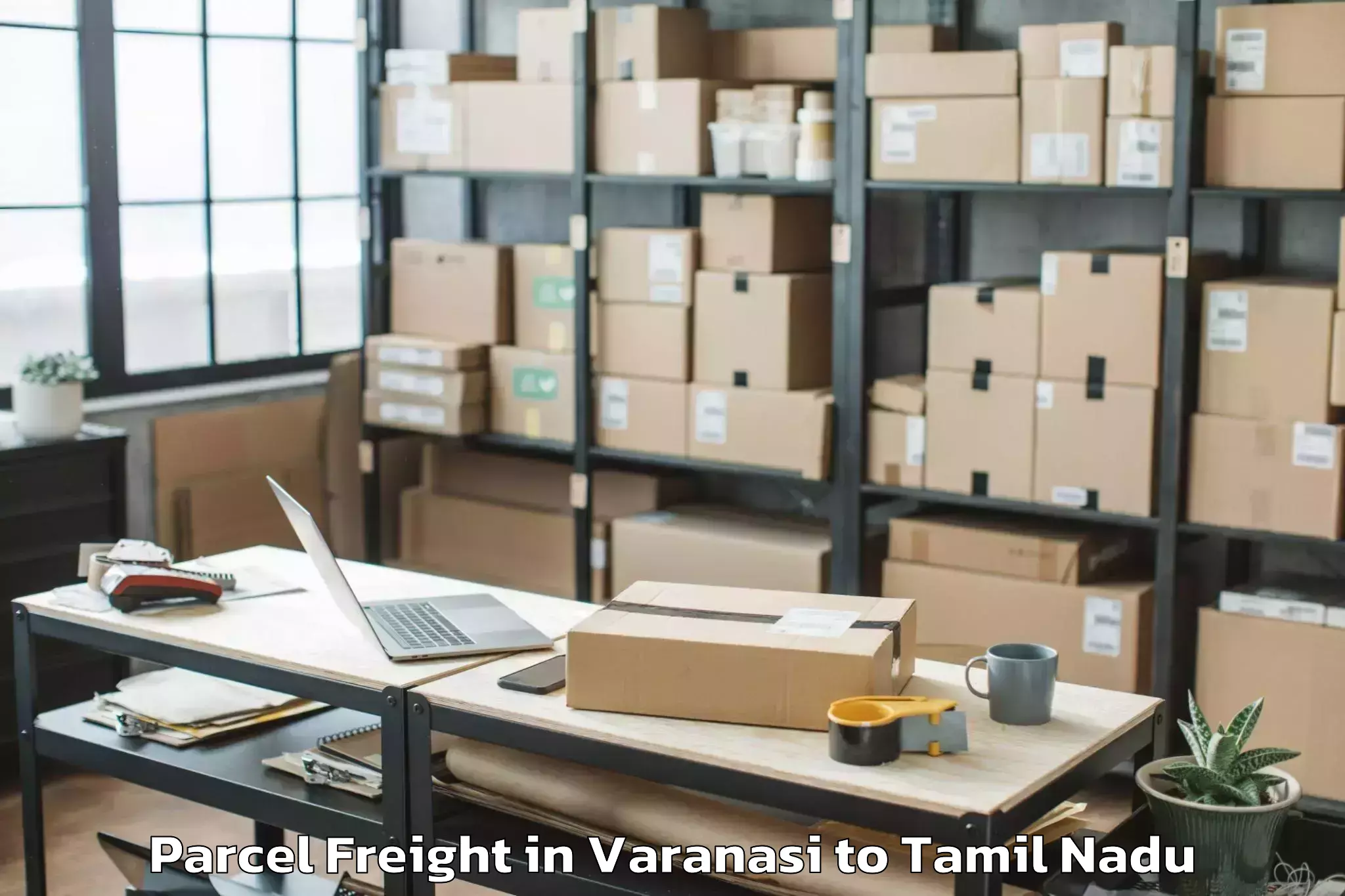 Top Varanasi to Kottaiyur Parcel Freight Available